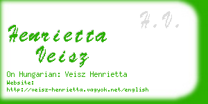 henrietta veisz business card